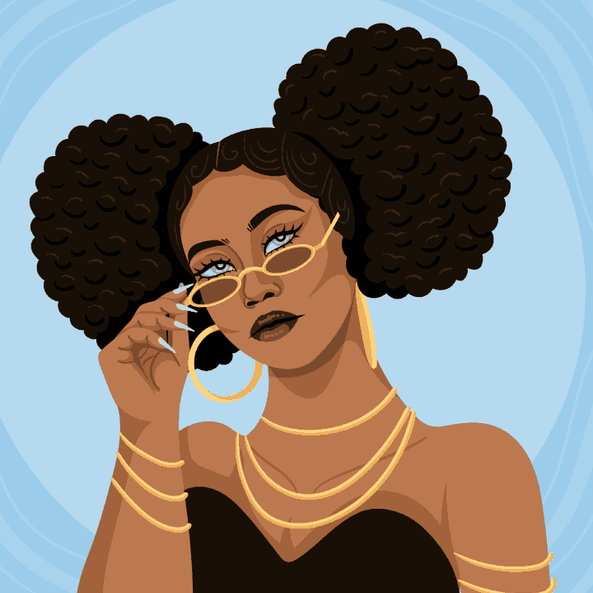 Girl with Curly Hair