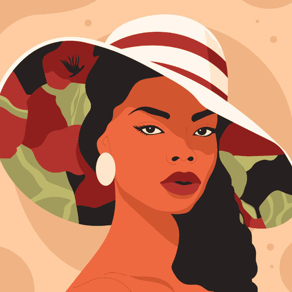 Girl with Floral Hat