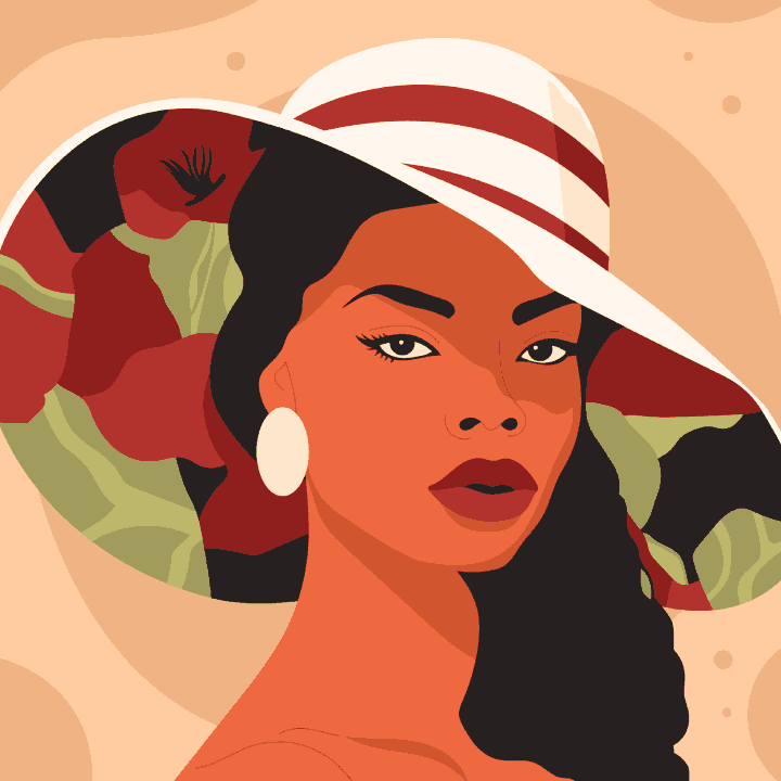 Girl with Floral Hat