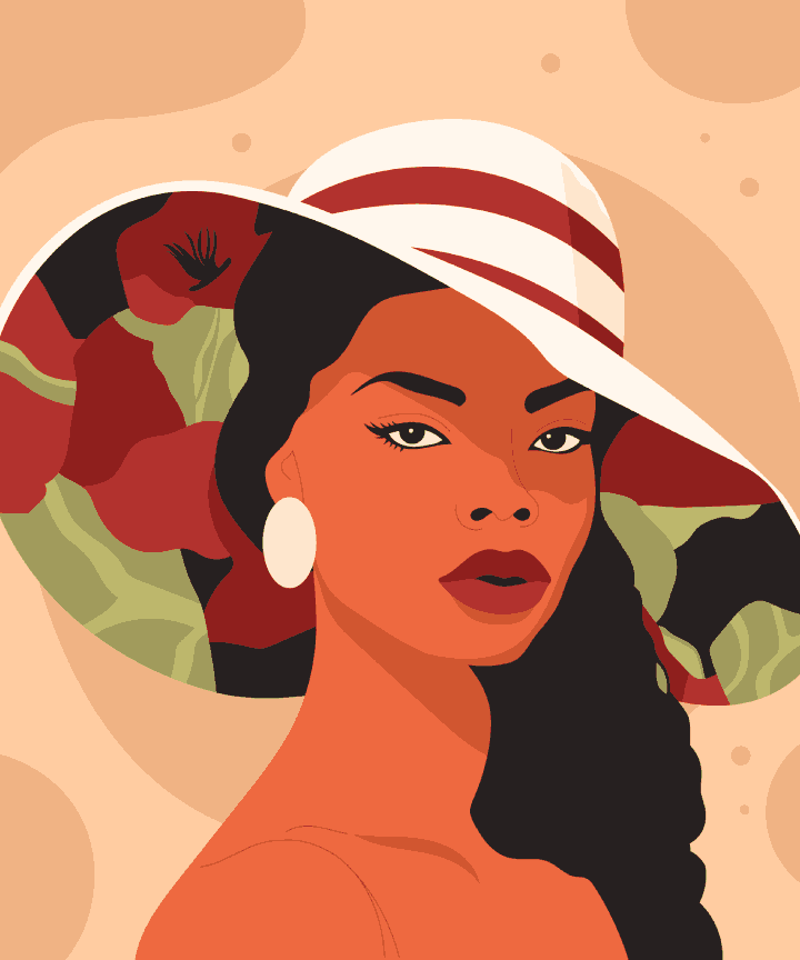 Girl with Floral Hat