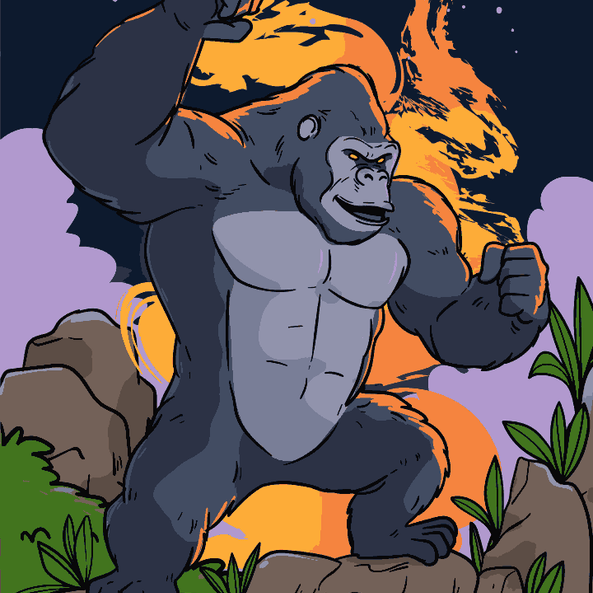 Gorilla on Fire