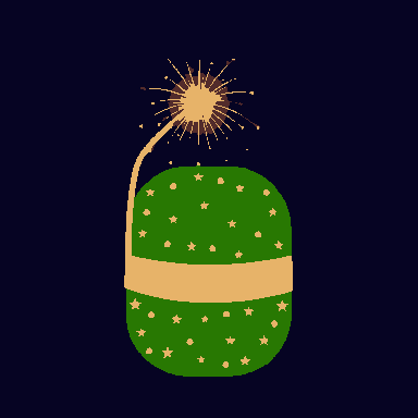 Star Covered Green Fire Crack