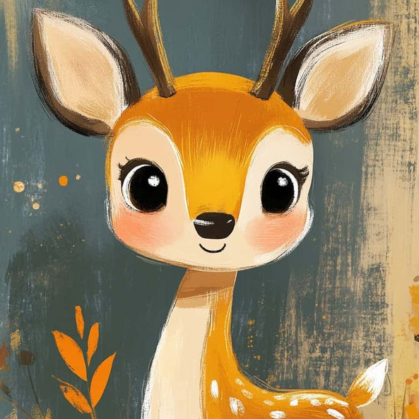 Cute Baby Deer Dot by Number Kit