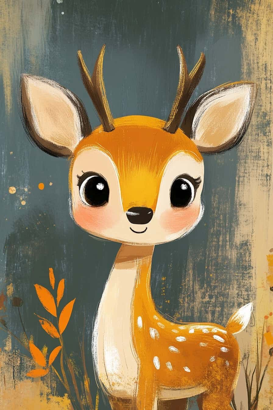 Cute Baby Deer Dot by Number Kit