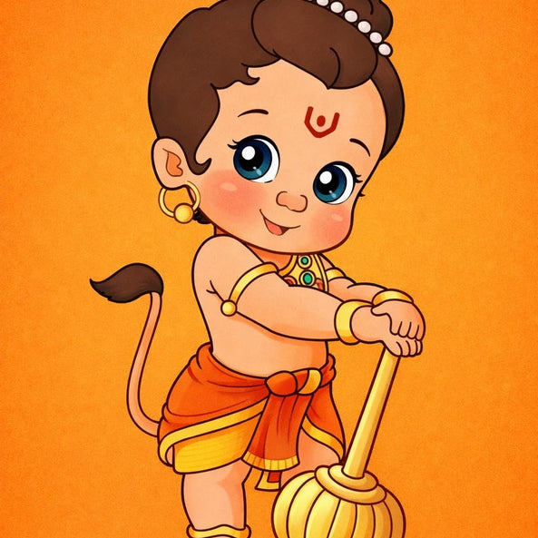 Bal Hanuman with Gada Dot by Number Kit