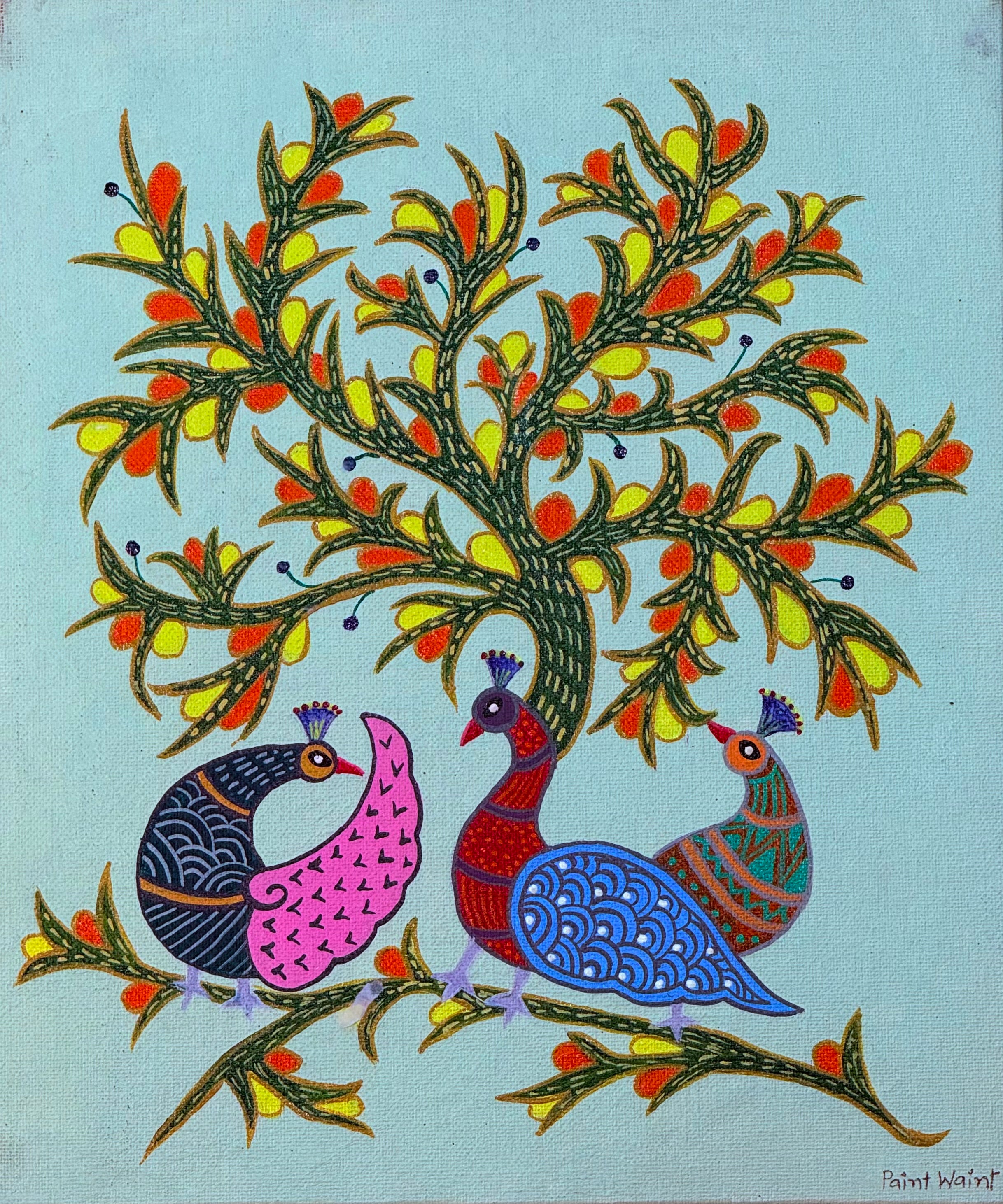 Gond Art - Peacock