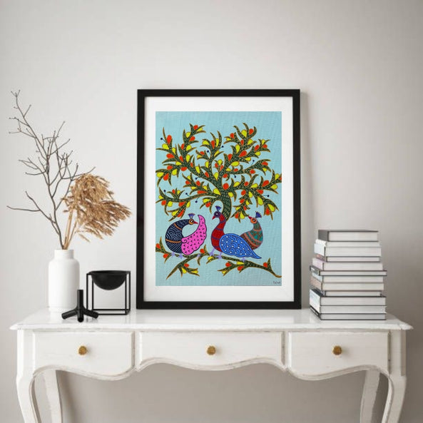 Gond Art - Peacock