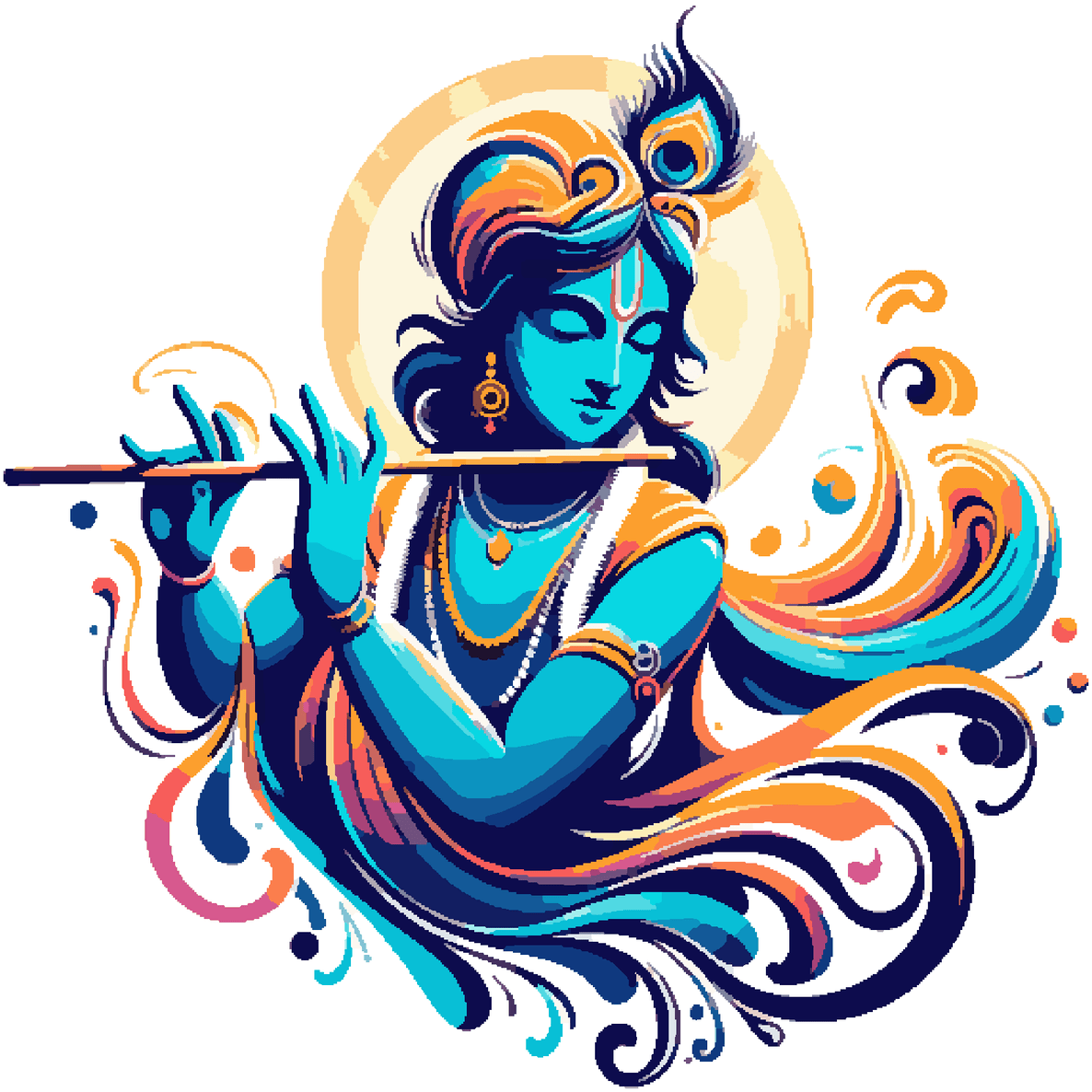 Krishna Ji Playing Flute