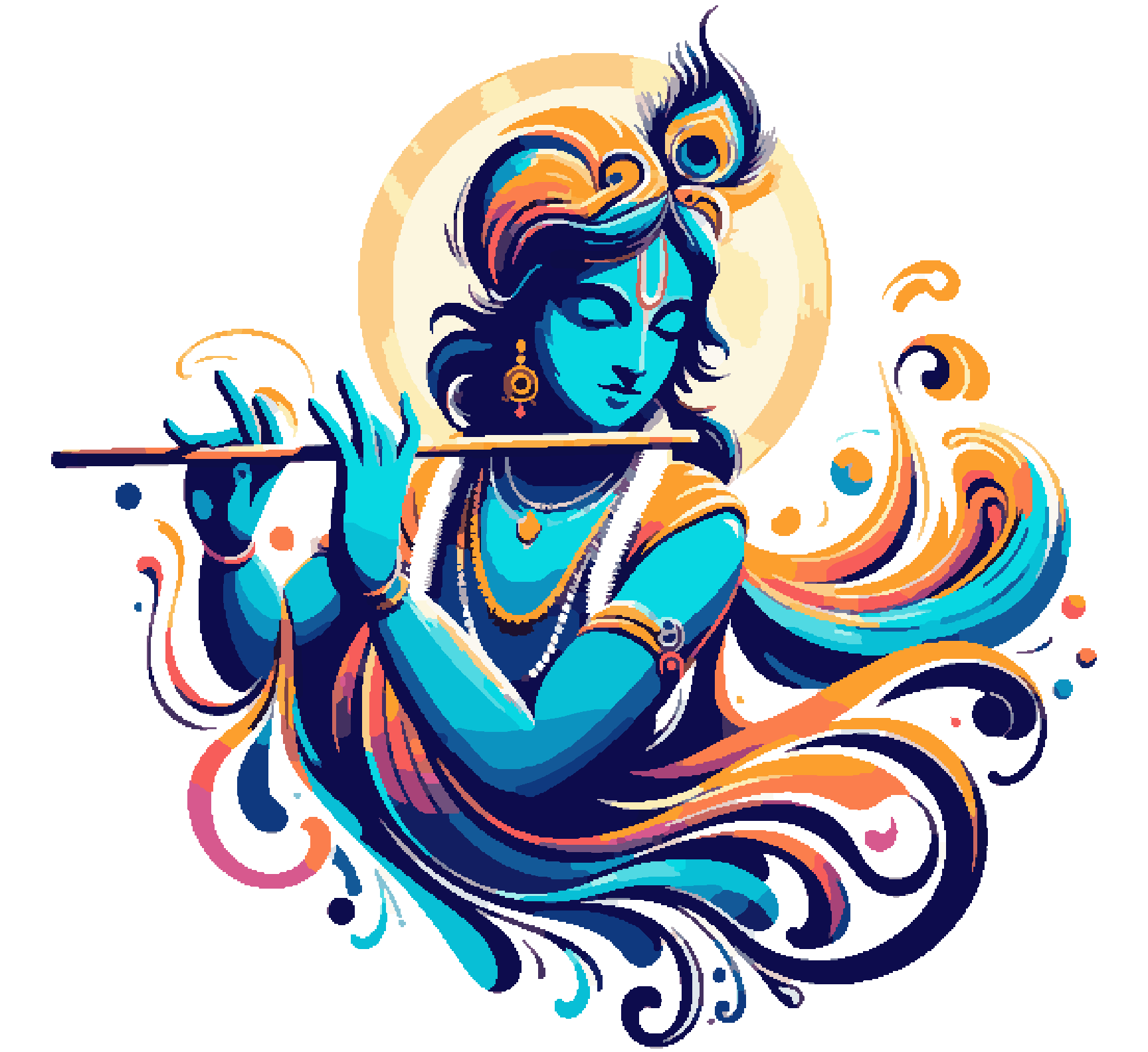 Krishna Ji Playing Flute