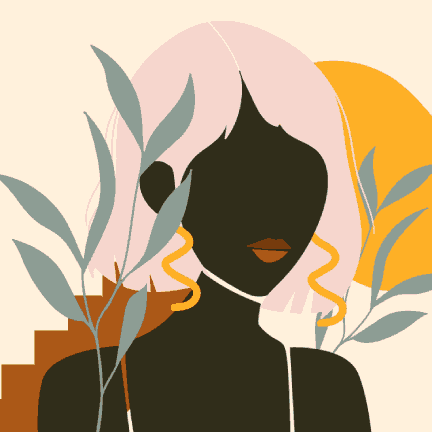 Lady in Black Abstract