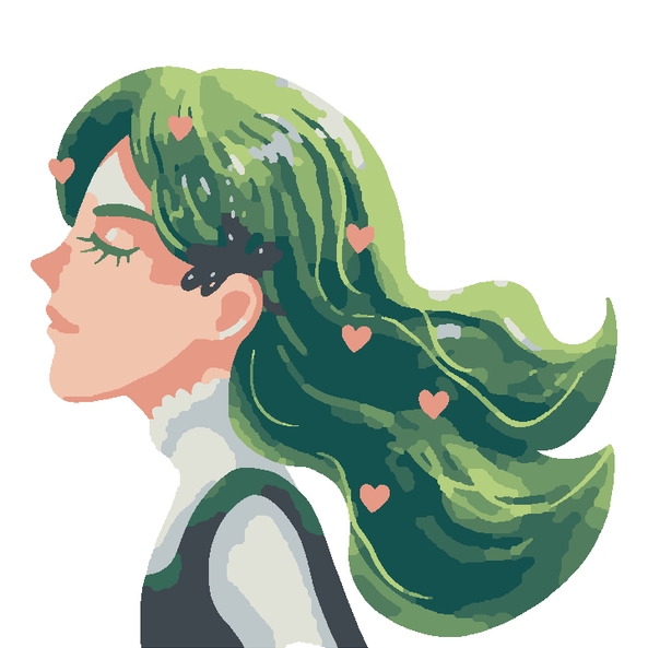 Lady with Green Hair