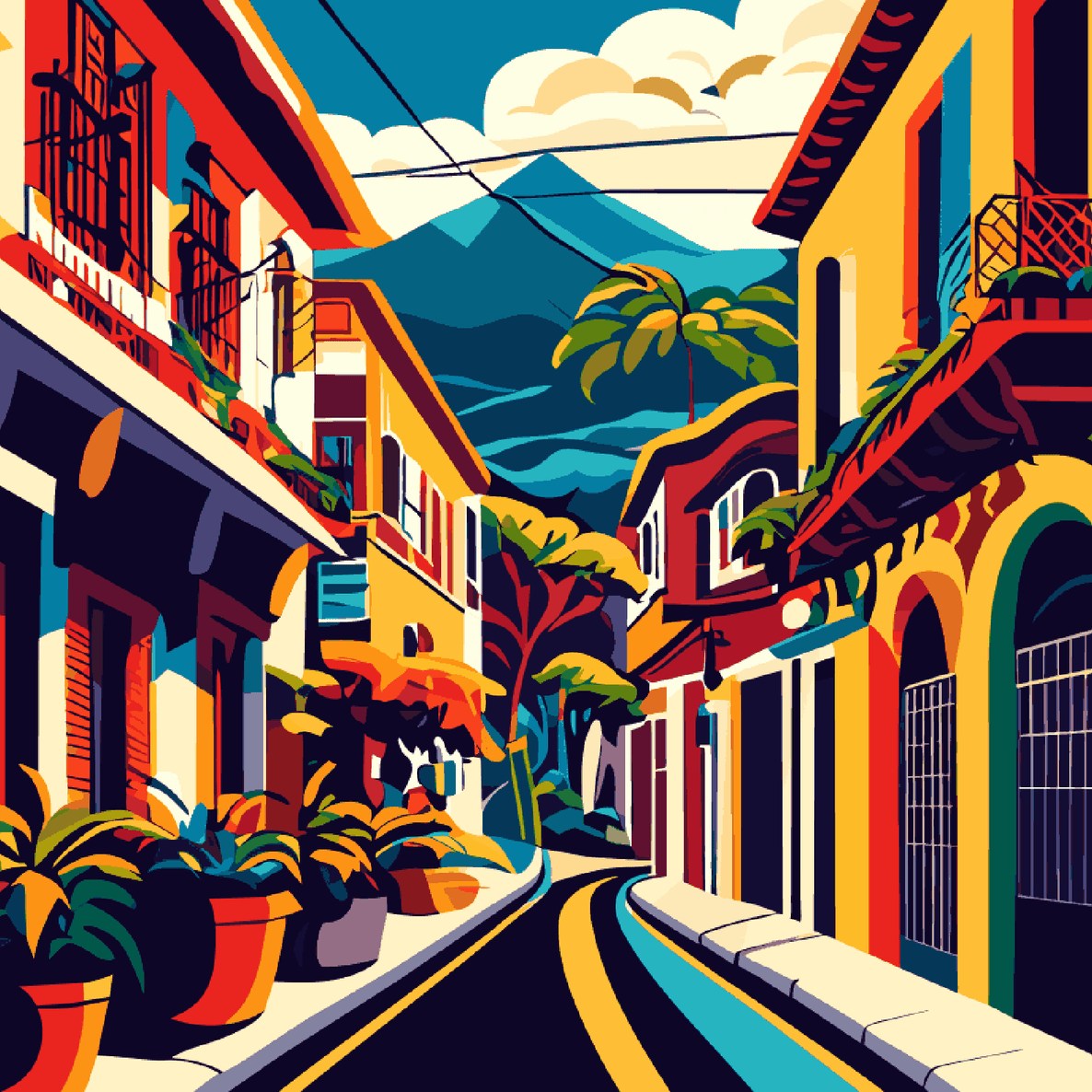 Latin American Empty Street