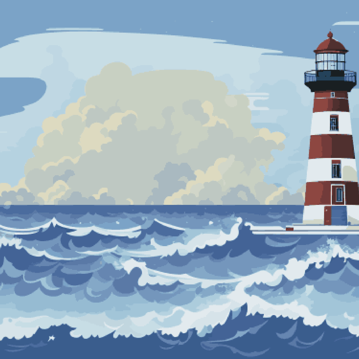 Lighthouse Storm Sky