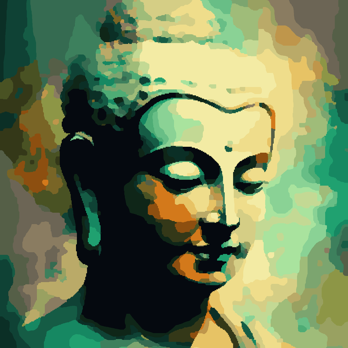 Lord Buddha Green