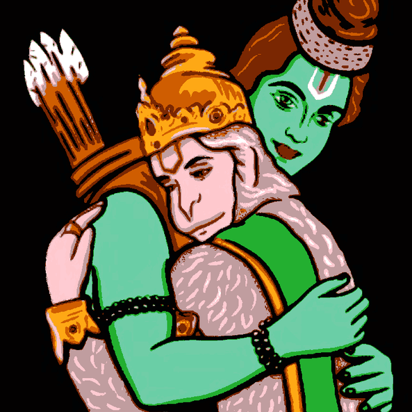 Lord Hanuman Lord Ramma milan