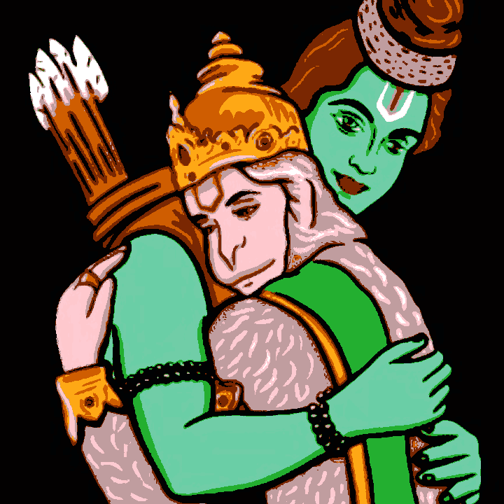 Lord Hanuman Lord Ramma milan