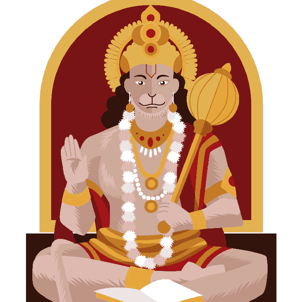 Lord Hanuman Reading