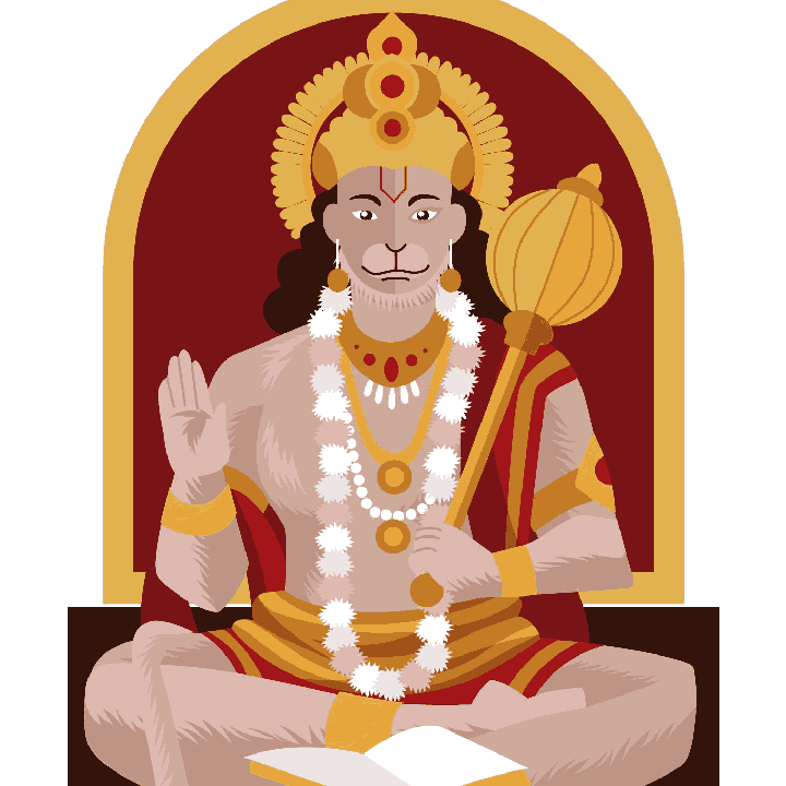 Lord Hanuman Reading