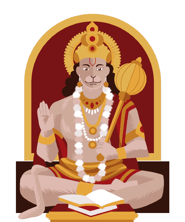 Lord Hanuman Reading