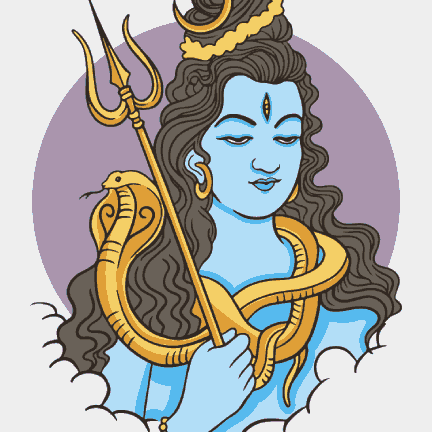 Lord Shiva In Clouds