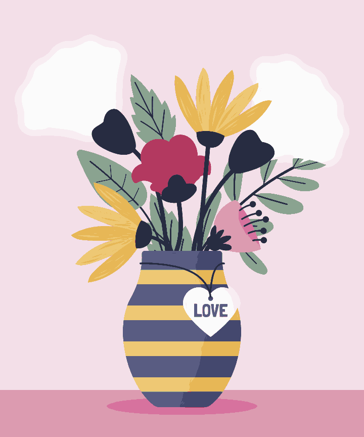 Love Flower vase