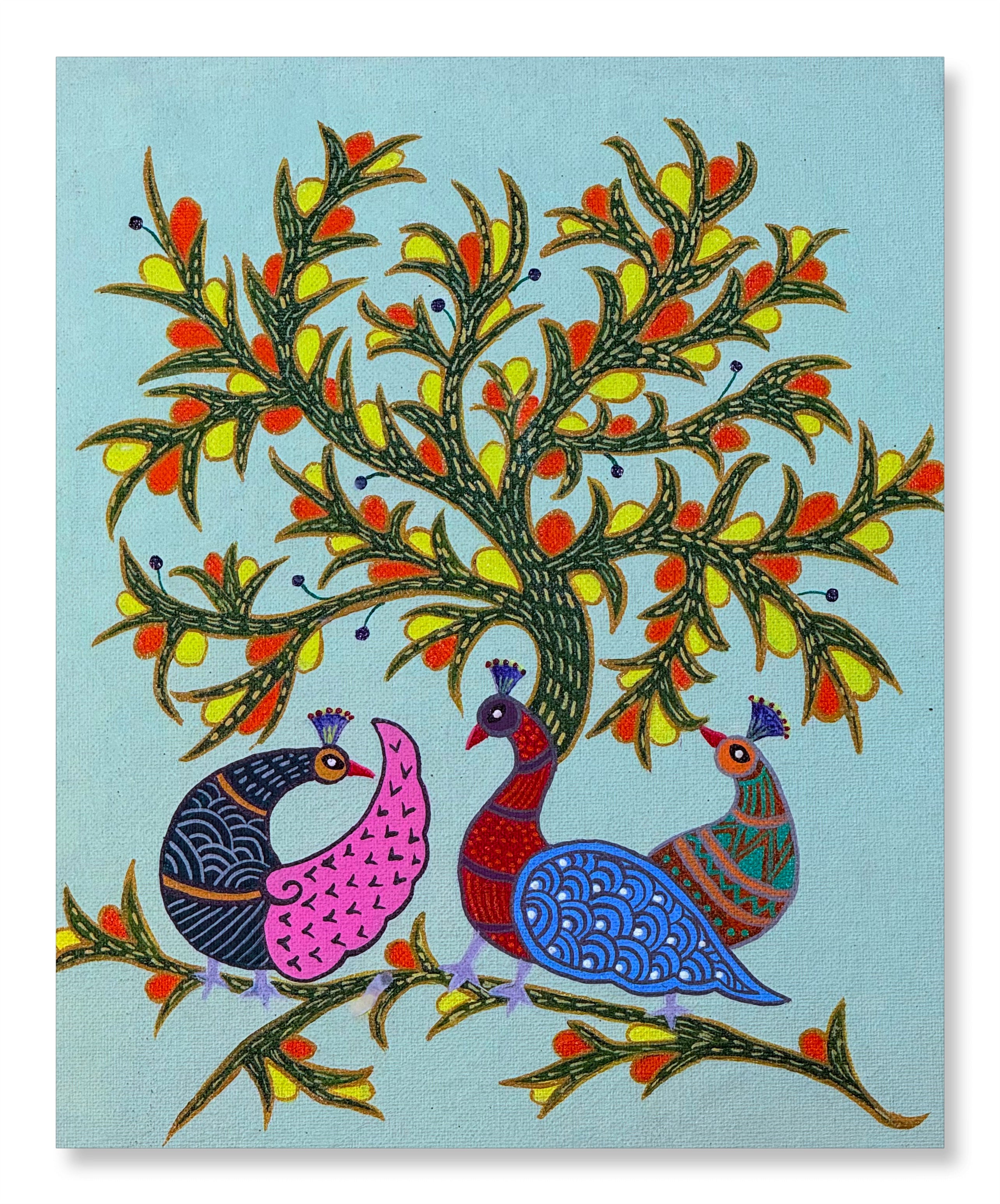 Gond Art - Peacock