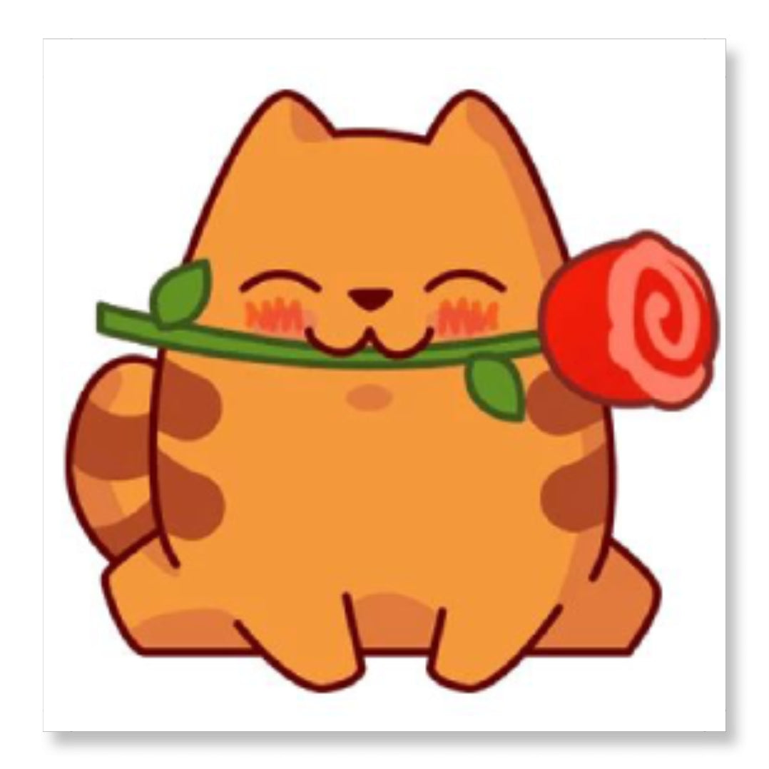 Cat with Rose - Valentine Special