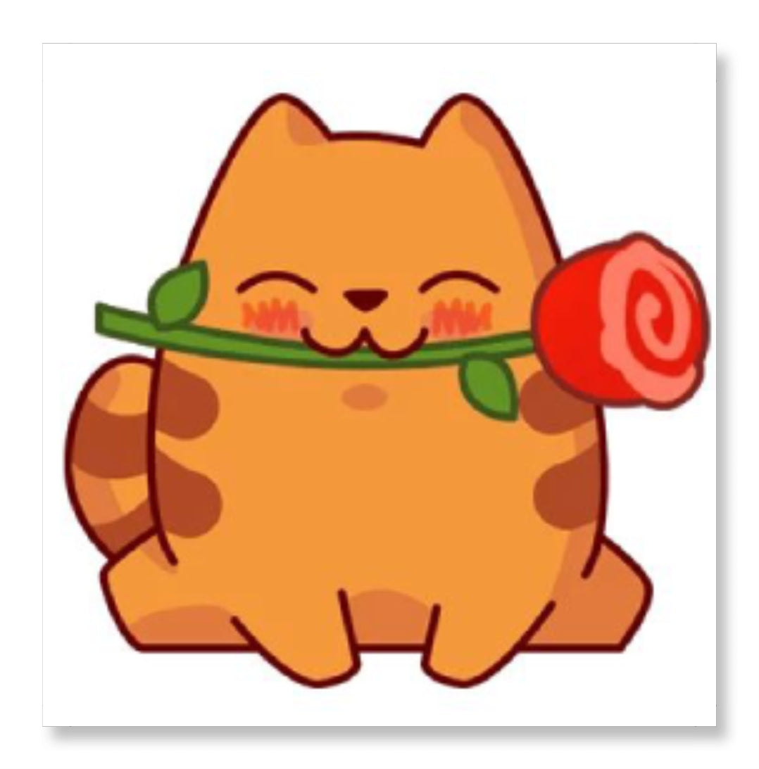 Cat with Rose - Valentine Special