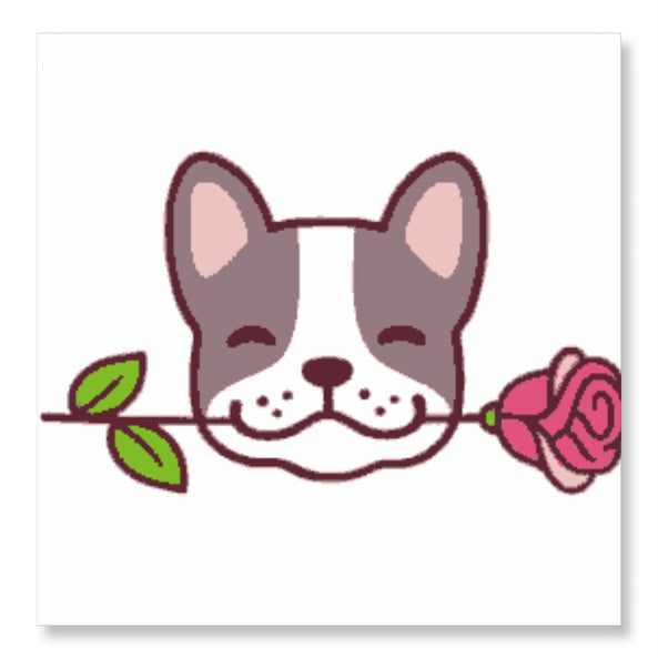 Pug with Rose - Valentine Special