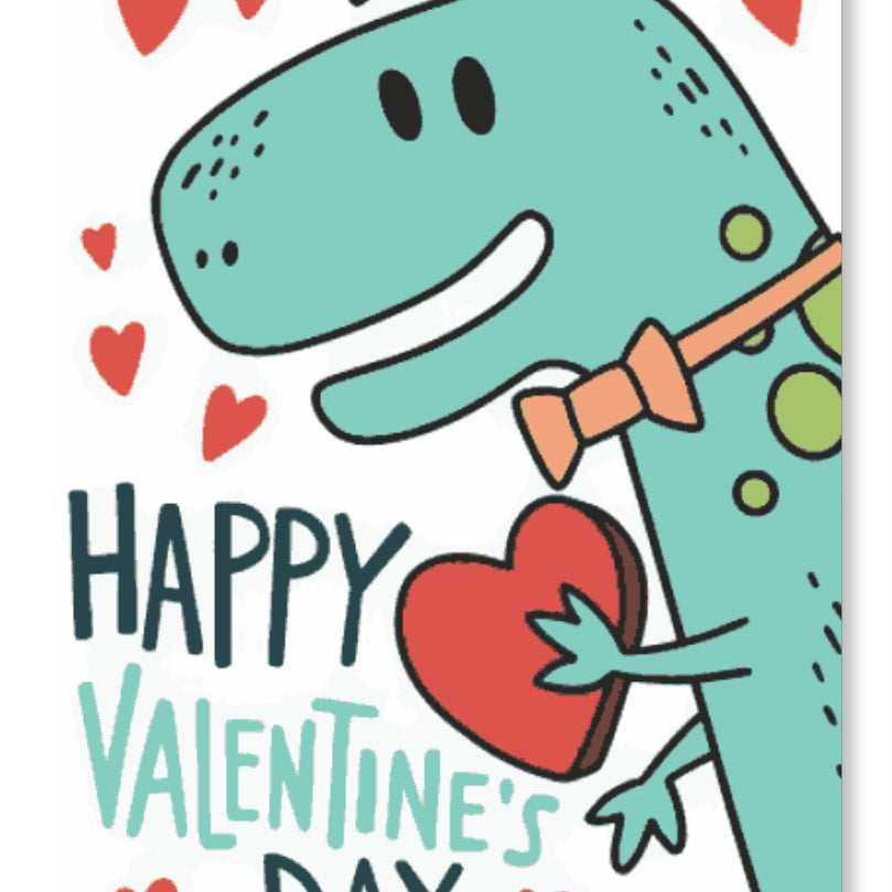 Blue Dino Happy Valentine Day - Valentine Special