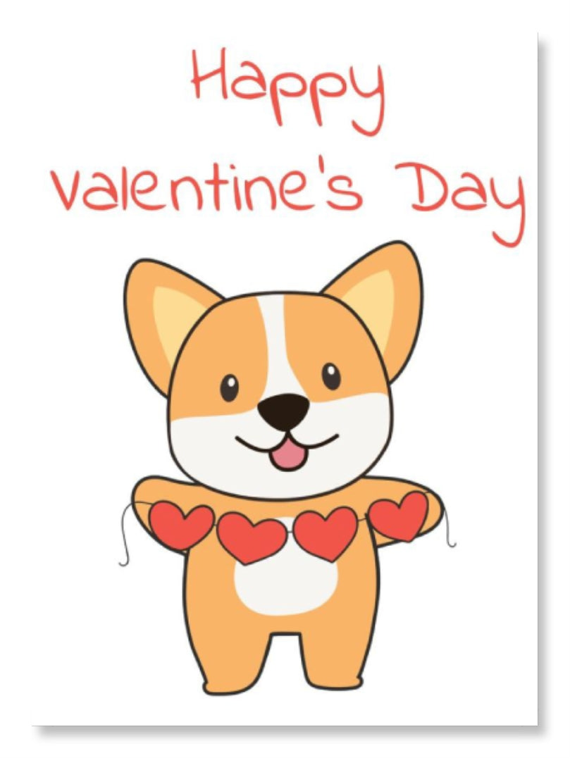 Happy Valentine Day From Cute Dog - Valentine Special