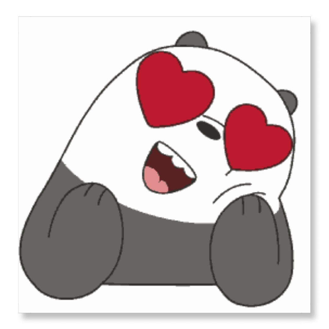 Panda With Hearty Eyes - Valentine Special