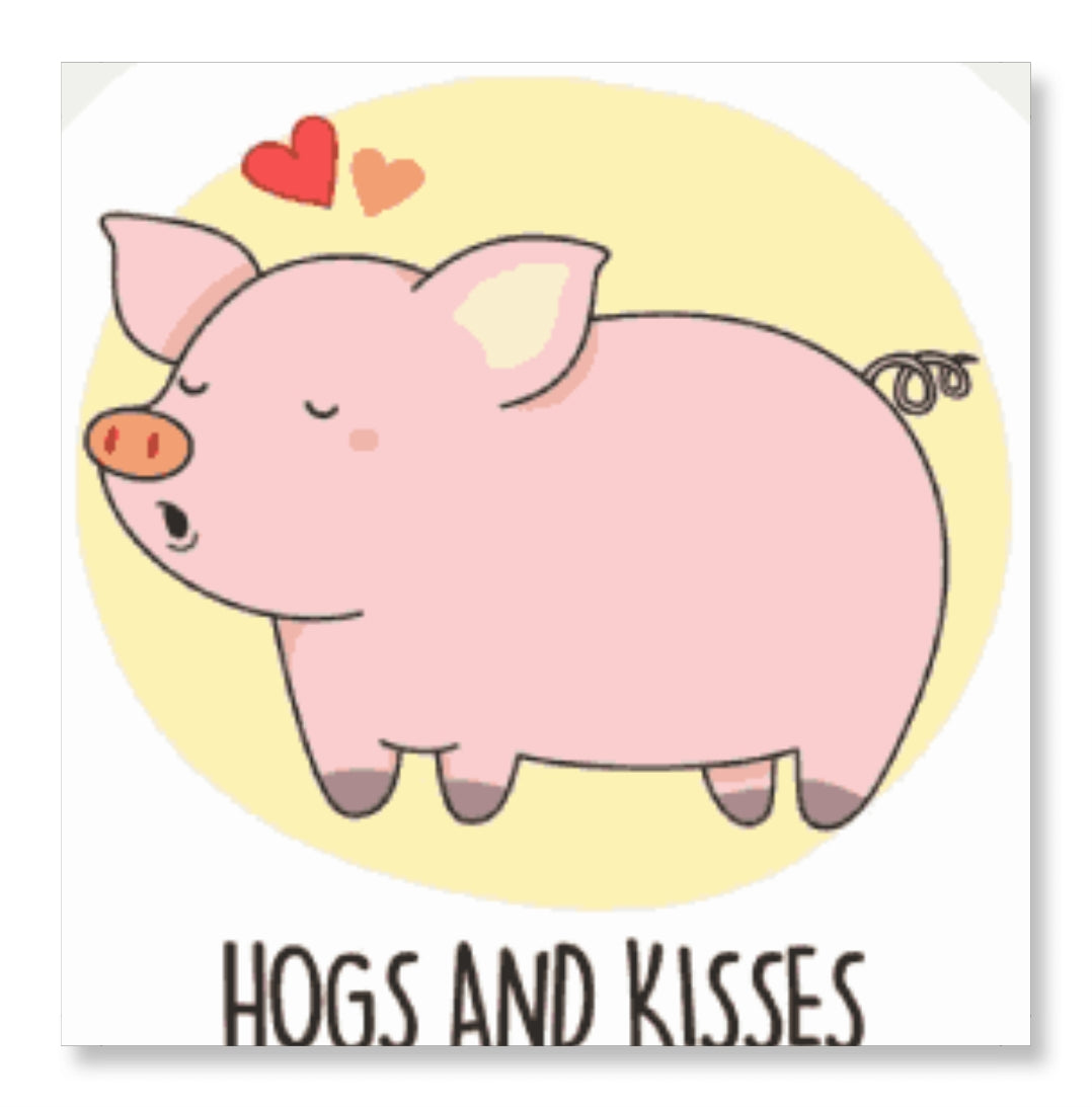 Hogs Hugging Hogs and Kisses - Hug Day – PaintWaint