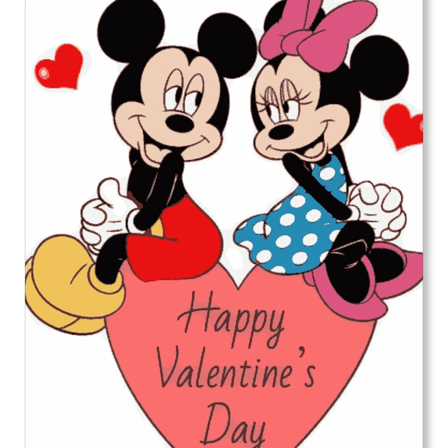 Mickey and Minnie Love Embrace - Valentine Day