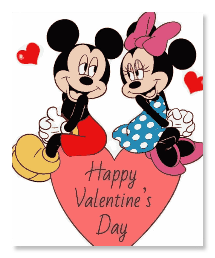 Mickey and Minnie Love Embrace - Valentine Day