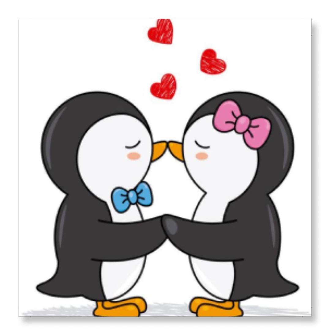 Penguins Kissing - Kiss Day