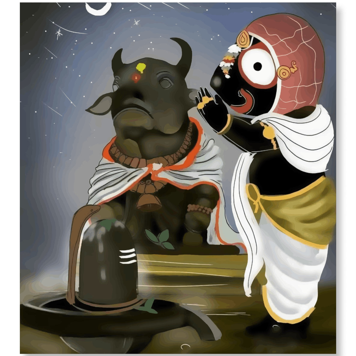 Jagannathji and Nandiji