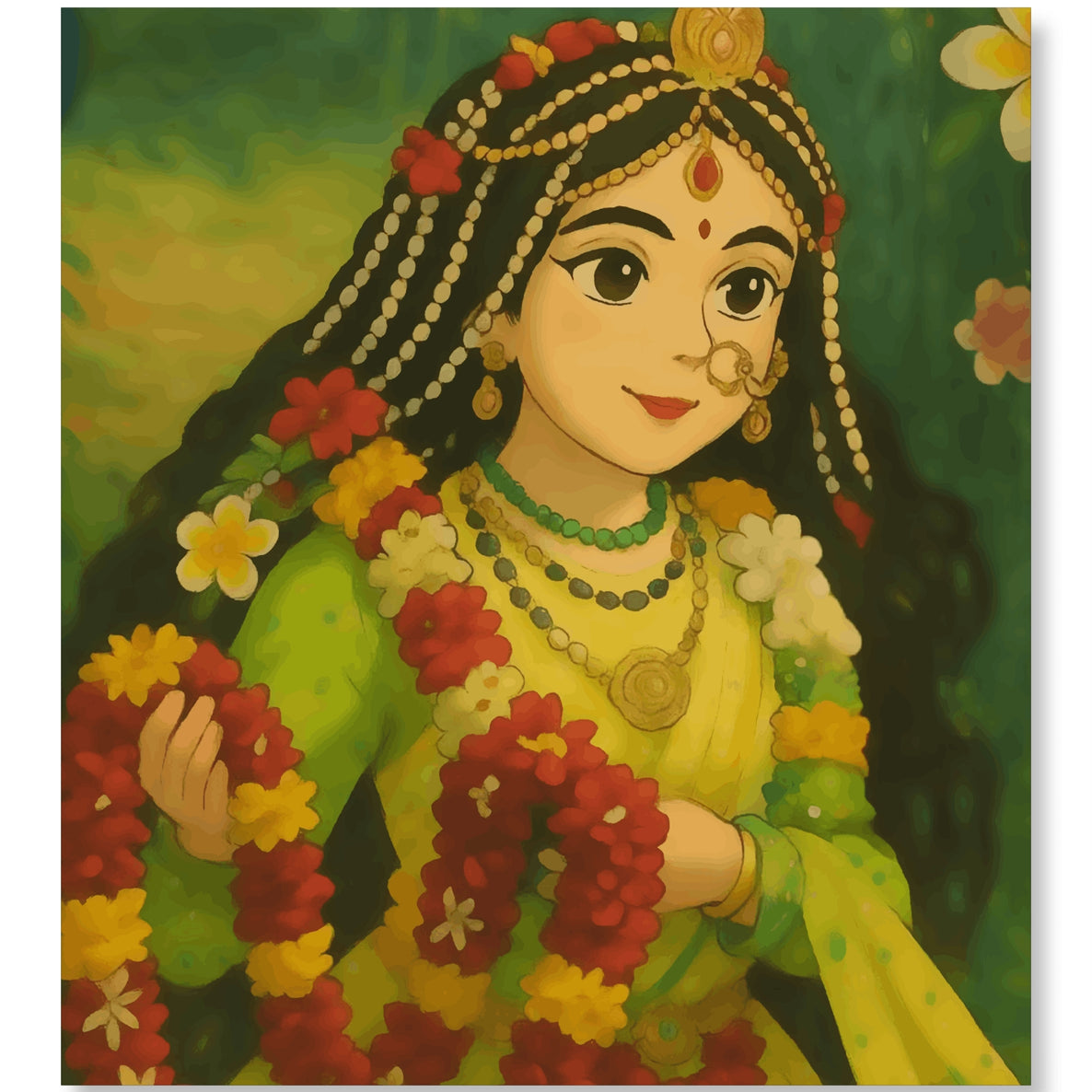 Radha, The Queen of Vrindavan - Ghibli Addition Radhaji