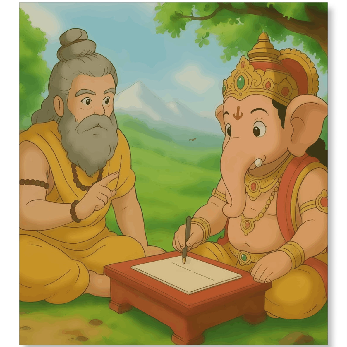 Ved Vyasji Ganesh - Ghibli Addition