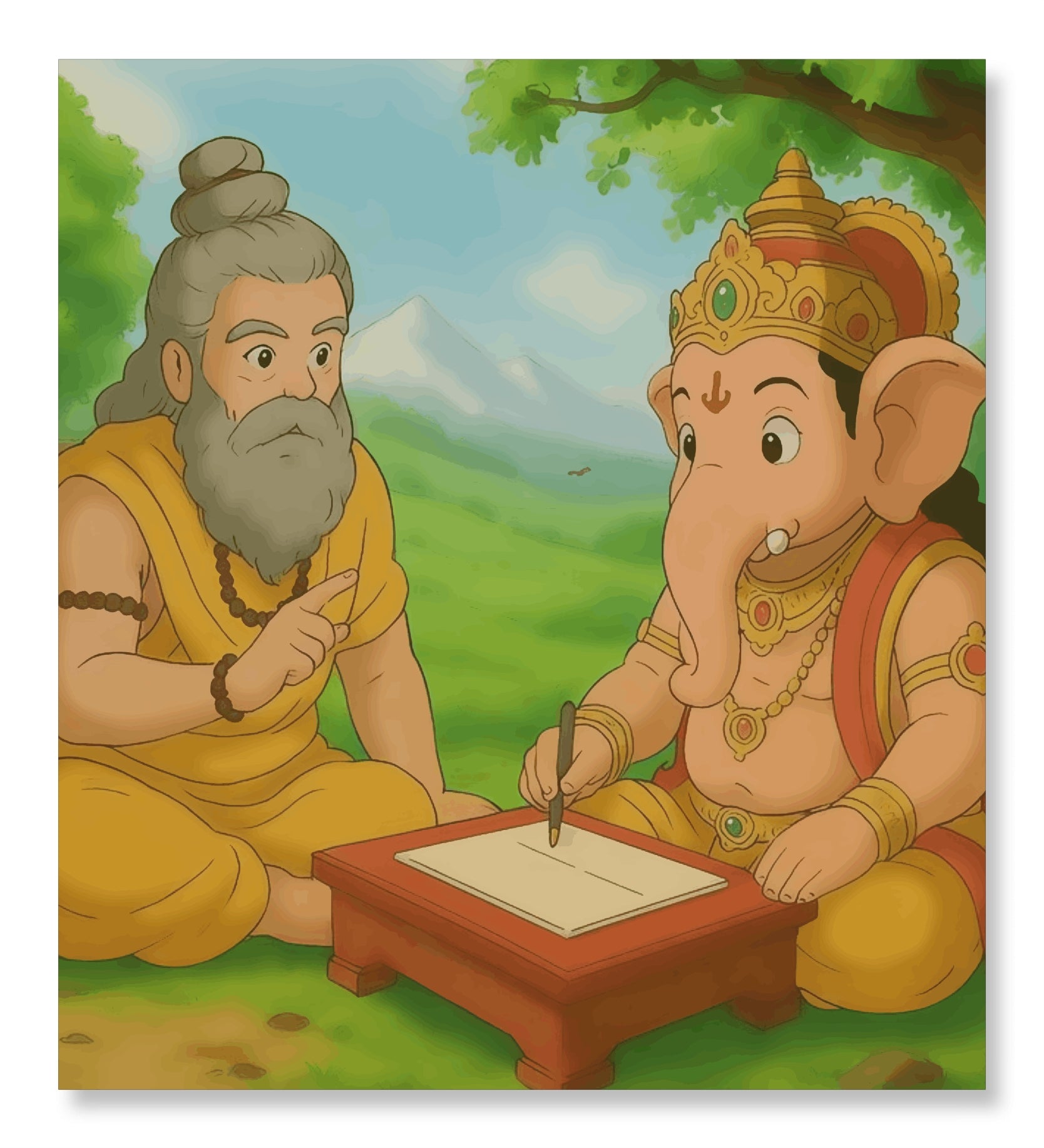 Ved Vyasji Ganesh - Ghibli Addition