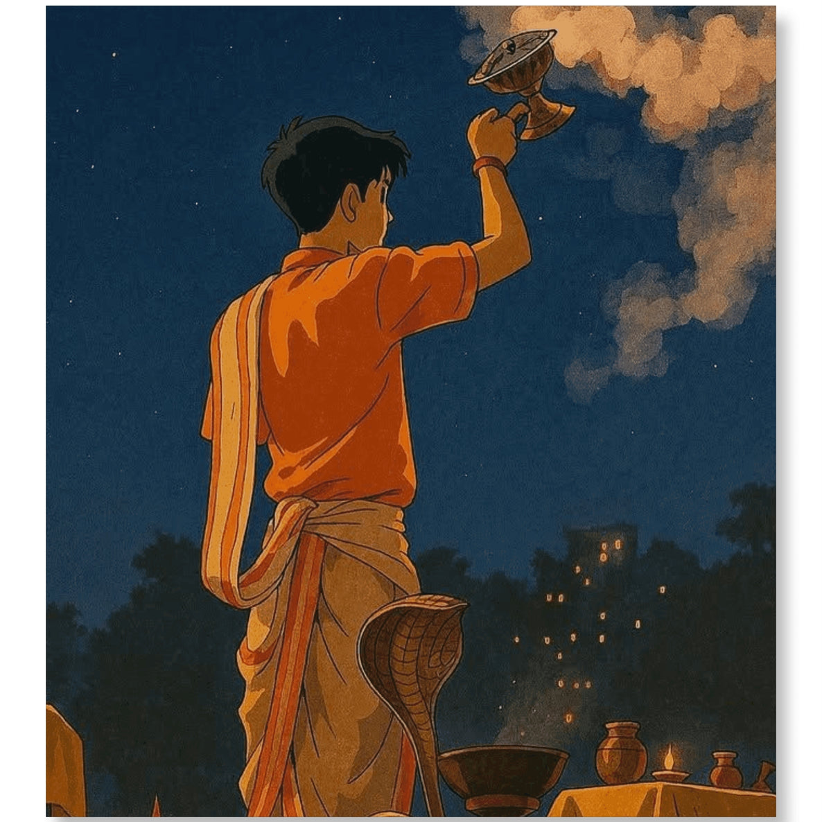 Aarti on The Ghat - Ghibli Edition