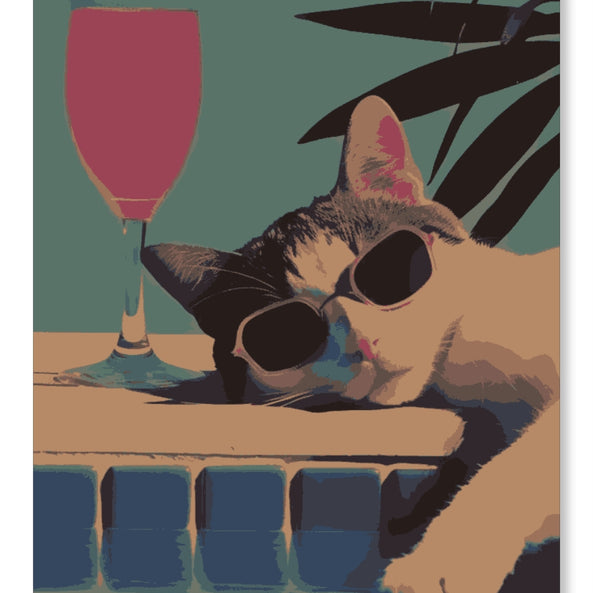 Pool Cat in hot Summer - Summer Edition