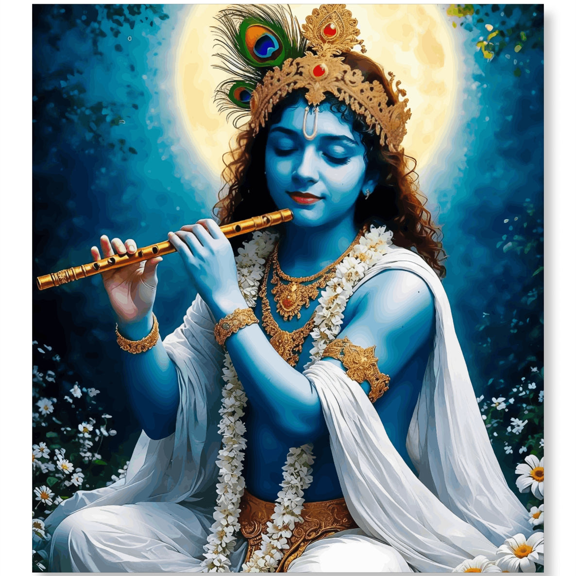 Shwet Vastra , Neel Roop - Shri Krishnaji