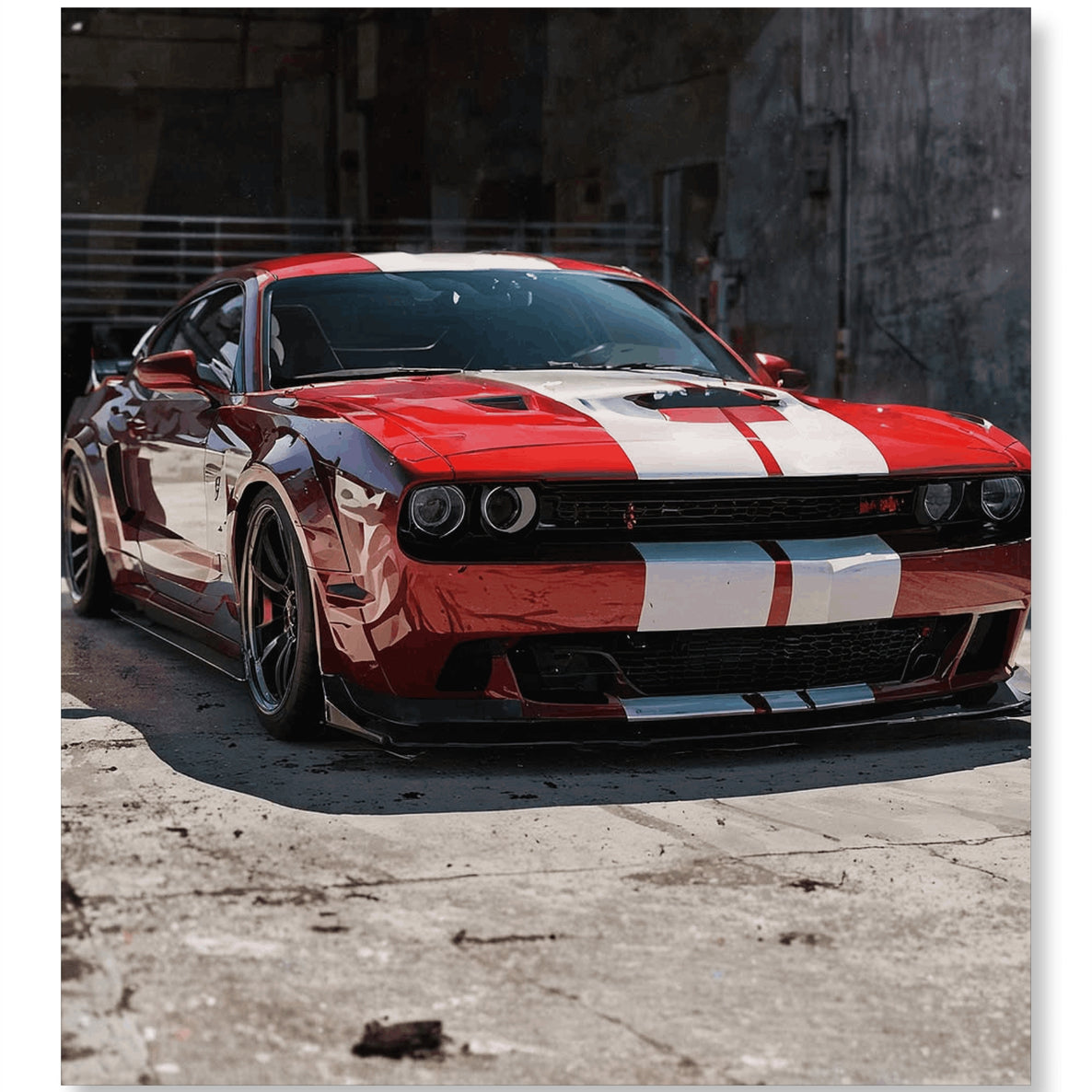 Red Dodge Challenger Muscle - Cars Edition