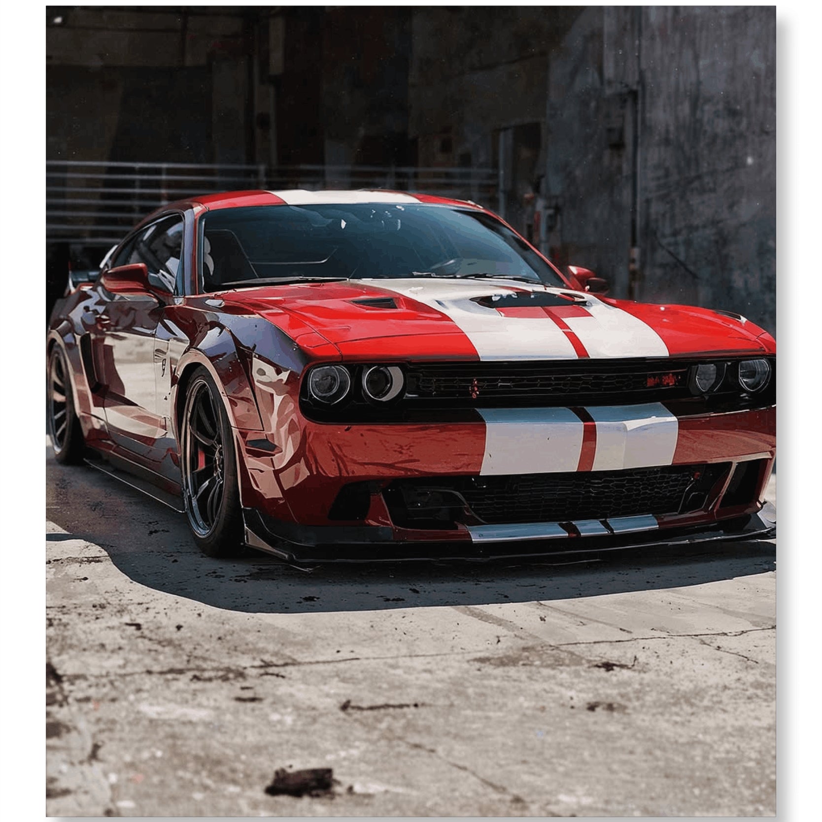 Red Dodge Challenger Muscle - Cars Edition
