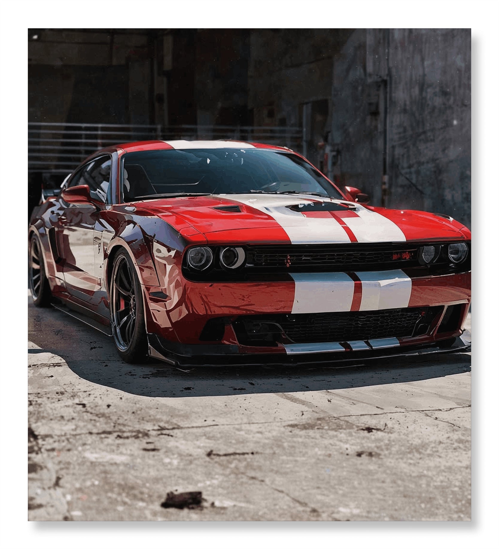 Red Dodge Challenger Muscle - Cars Edition