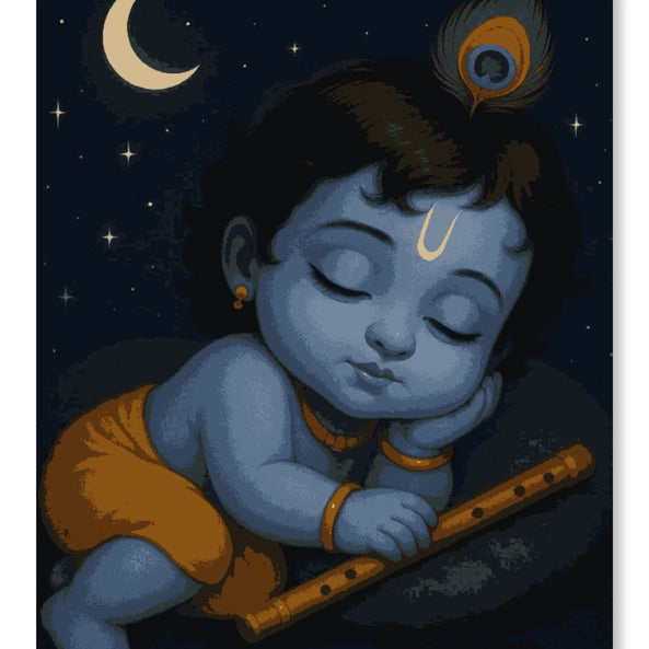 Sleeping little Krishna - Janmashthami