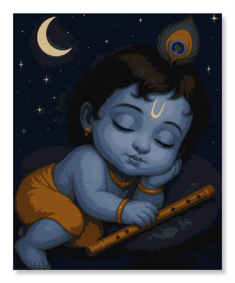 Sleeping little Krishna - Janmashthami
