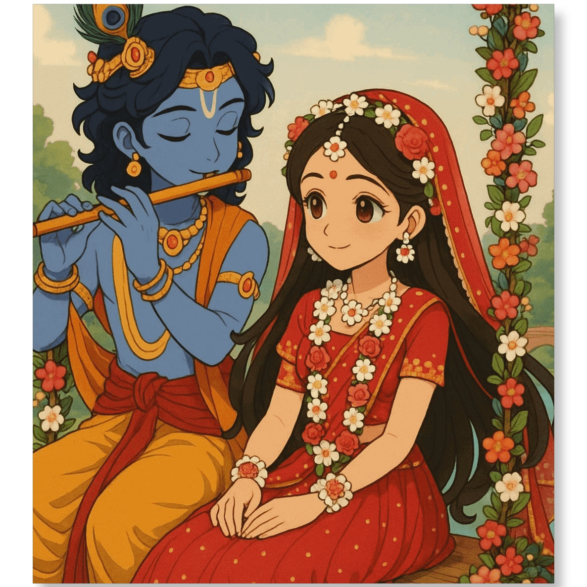 Radha Krishna Janmashthami - Ghibli Edition