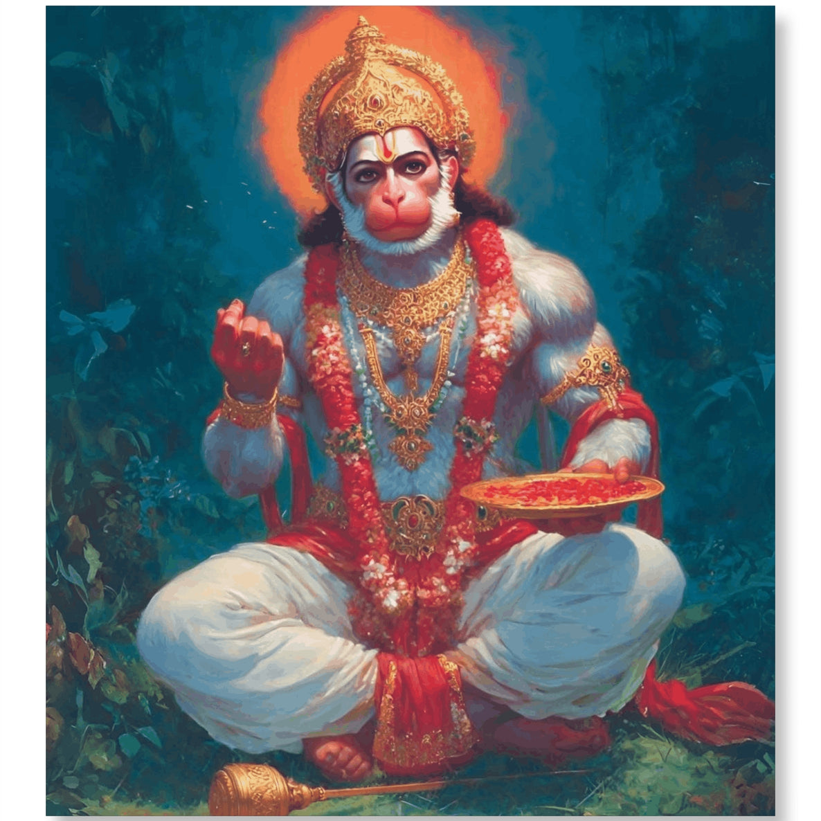 Ram Bhakt in Dhyan - Hanumanji